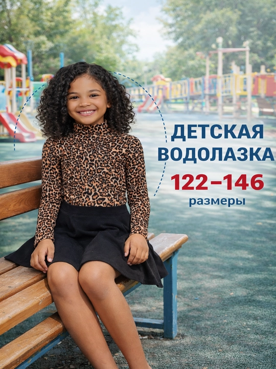 Водолазка детская, мягкая, трикотажная для мальчиков и девочек в рубчик - 