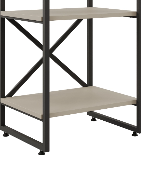 Stellaj AIKO Krosses mk, polka uy va ofis uchun, loft uslubida, 50 x 40 x 180 sm
