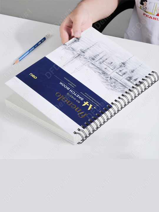 Блокнот для скетчинга с бок. пруж., А4, 60 л, 160 гр, D, 275-C