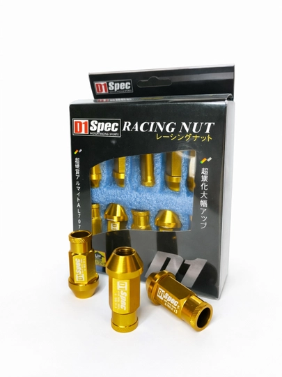 Гайки колесные D1 Spec M12×1,5×50, 26 г, дюраль, комплект 20 шт — CTSMS-CTSD1LN26-ЗОЛОТ