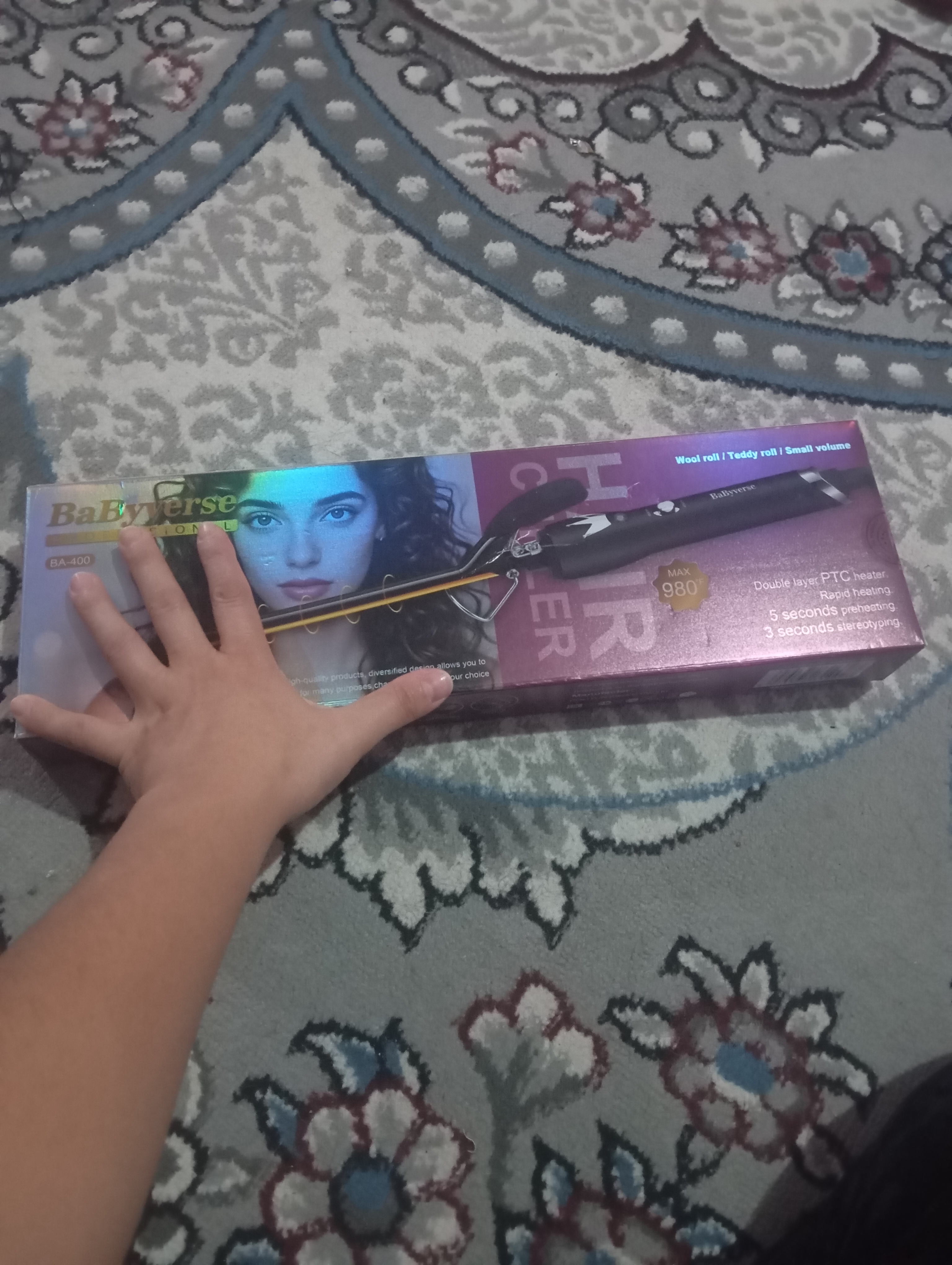 Afro jingalak sochlar uchun BaByverse BA-400 professional soch turmagi, keramik qoplamali