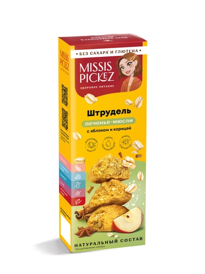 Missis pickez Печенье-мюсли «Штрудель» — PICKEZ-ШТРУДЕЛЬ