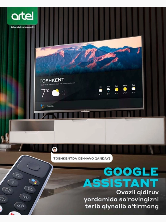 Телевизор Artel PUCH010 43″,50″,55″,65″ 4K UHD Google Tv, Dolby Digital