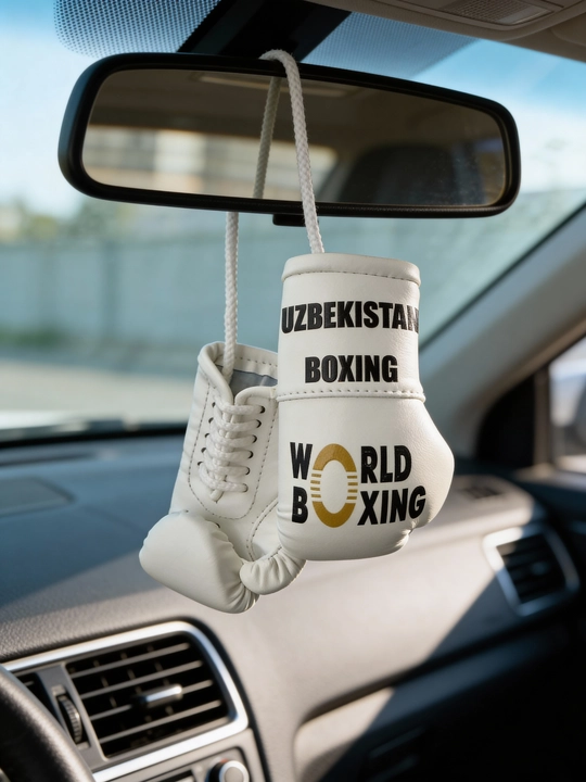 Брелок обвес подвеска боксерские перчатки Uzbekistan Boxing - 