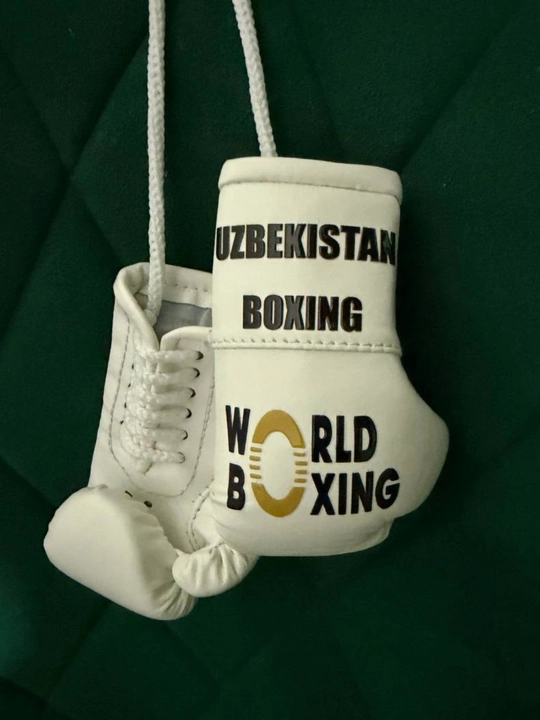 Брелок обвес подвеска боксерские перчатки Uzbekistan Boxing