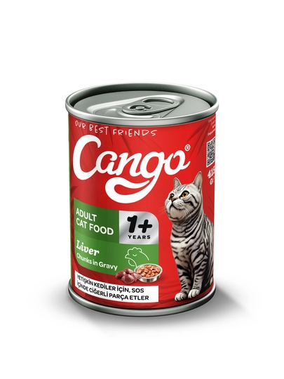 Влажный корм Cango для взрослых кошек с куриной печенью в соусе, 415 г