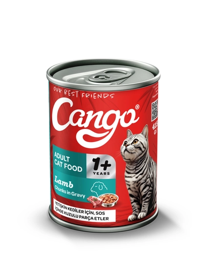 Влажный корм Cango для взрослых кошек с ягнёнком в соусе, 415 г