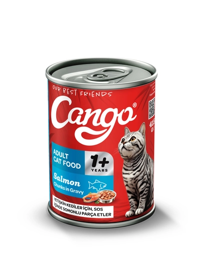 Влажный корм Cango для взрослых кошек с лососем в соусе, 415 г