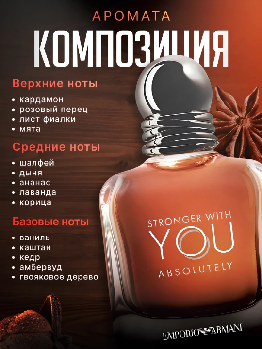 Erkaklar atiri Giorgio Armani Stronger With You Absolutely 100 ml, erkaklar uchun sovg'a