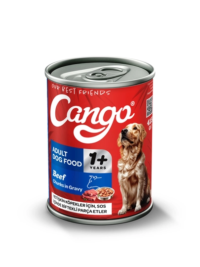 Влажный корм Cango для взрослых собак с говядиной в соусе, 415 г