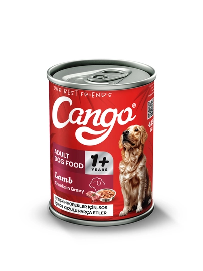 Влажный корм Cango для взрослых собак с ягнёнком в соусе, 415 г
