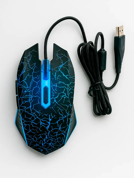 Игровая мышь проводная , с RGB подсветкой 1600 dpi - 