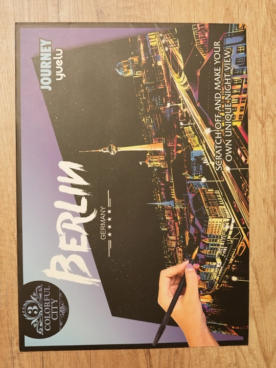 Гравюра для рисования и творчества. Для дома и офиса. Scratch Art «Знаменитые города мира»