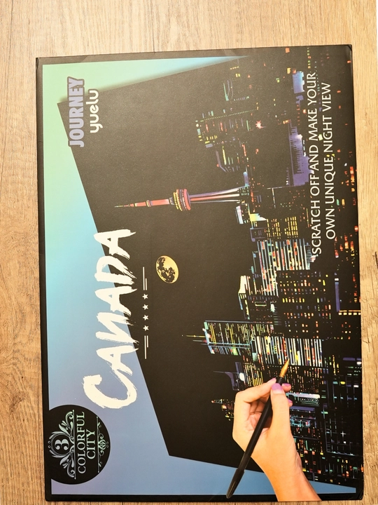 Гравюра для рисования и творчества. Для дома и офиса. Scratch Art «Знаменитые города мира»