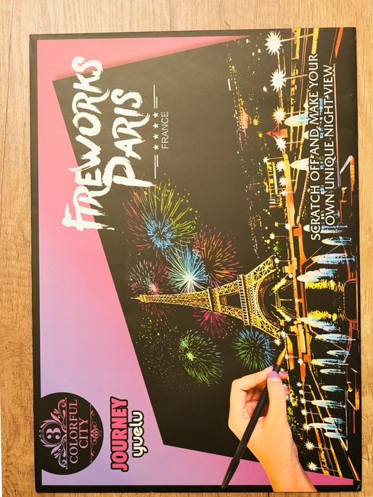 Гравюра для рисования и творчества. Для дома и офиса. Scratch Art «Знаменитые города мира»