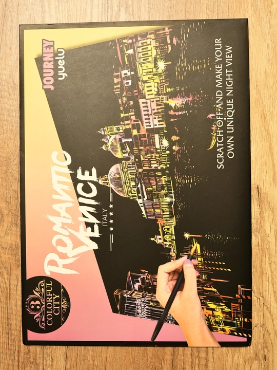 Гравюра для рисования и творчества. Для дома и офиса. Scratch Art «Знаменитые города мира»
