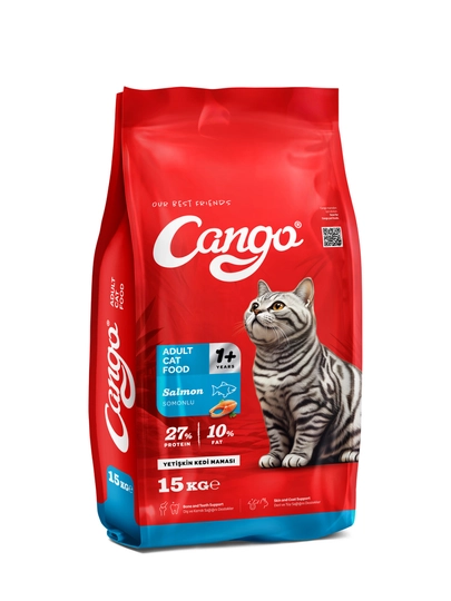 Сухой корм Cango для взрослых кошек с лососем, 15 кг