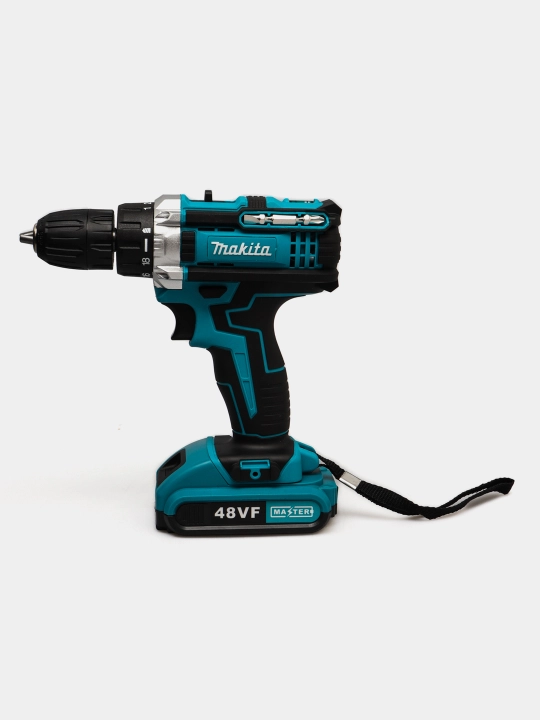 Akkumulyatorlik drel shurup buragich 48 V, cho'tkali motor, 118 tali toplam