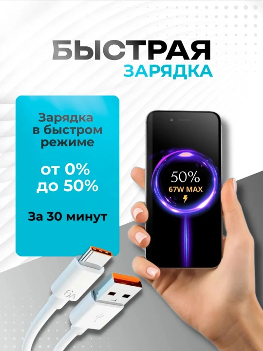 Быстрое зарядное устройство для Samsung и Xiaomi Redmi 120 Вт, 67 Вт, 33 Вт, кабель Type-C
