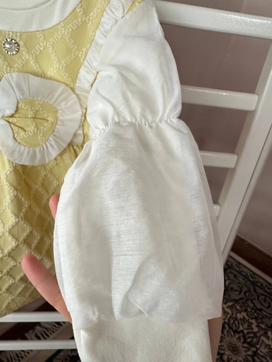 6 oylikdan 8 yoshgacha qizaloqlar uchun quzgi bayramona va kundalik ko‘ylak