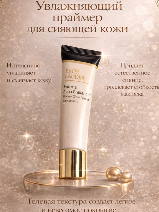 Увлажняющий праймер Estee Lauder Futurist Aqua - с эффектом сияния кожи, для ровного тона