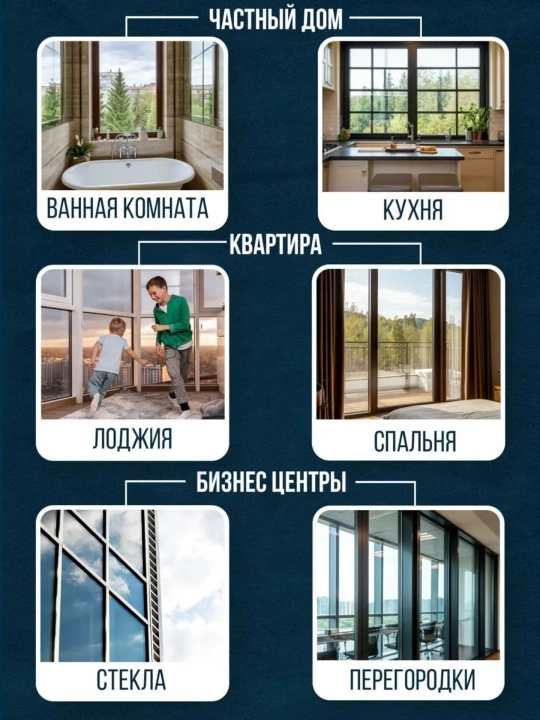Quyoshdan himoyalovchi plyonka, derazalarga xira nakleyka, dekorativ