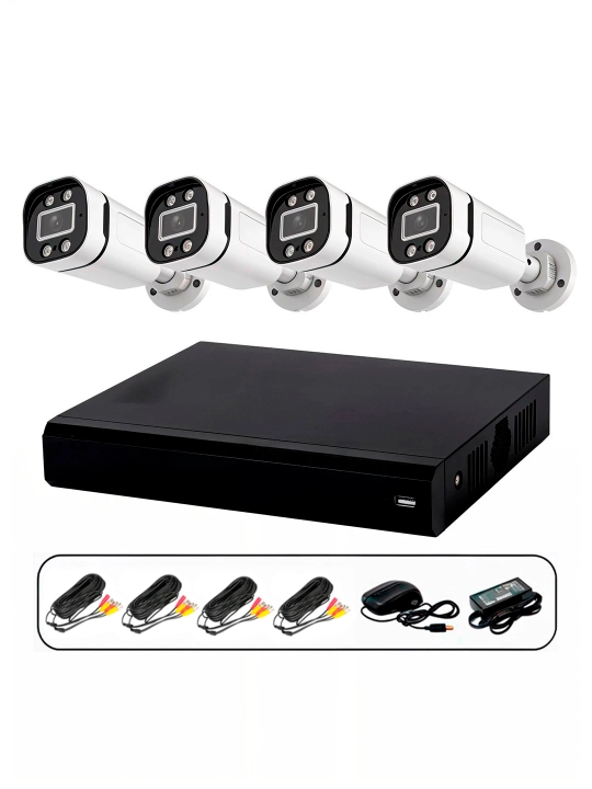Комплект видеонаблюдения CCTV, 4 в 1