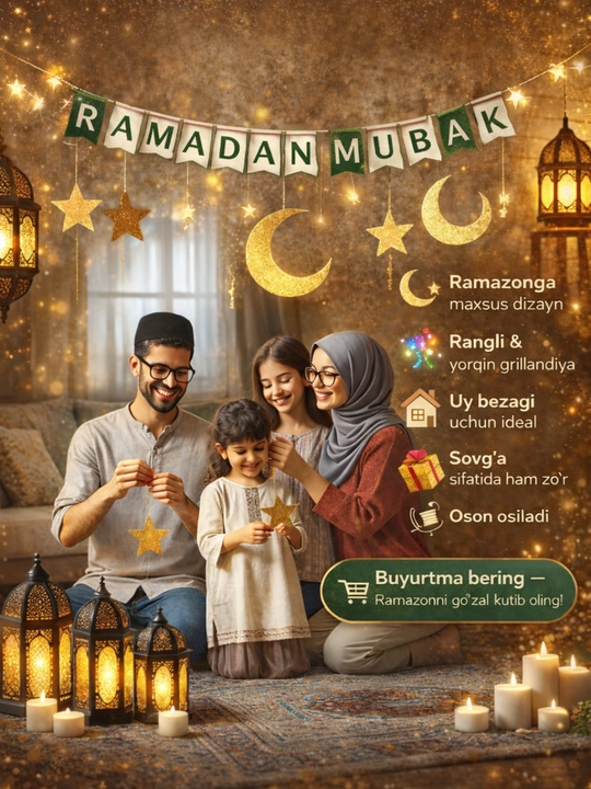Ramazon bezaklari va Qurbon hayiti uchun bezaklar, Ramazon Muborak gulchambari