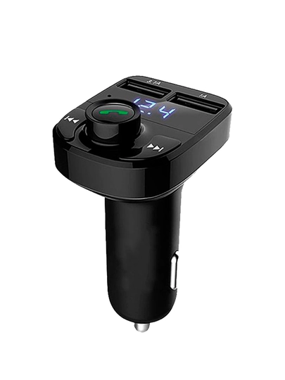Автомобильный Bluetooth FM трансмиттер HM25, модулятор и быстрая зарядка — AUTOT-CARCHARGER-АЛЫЙ