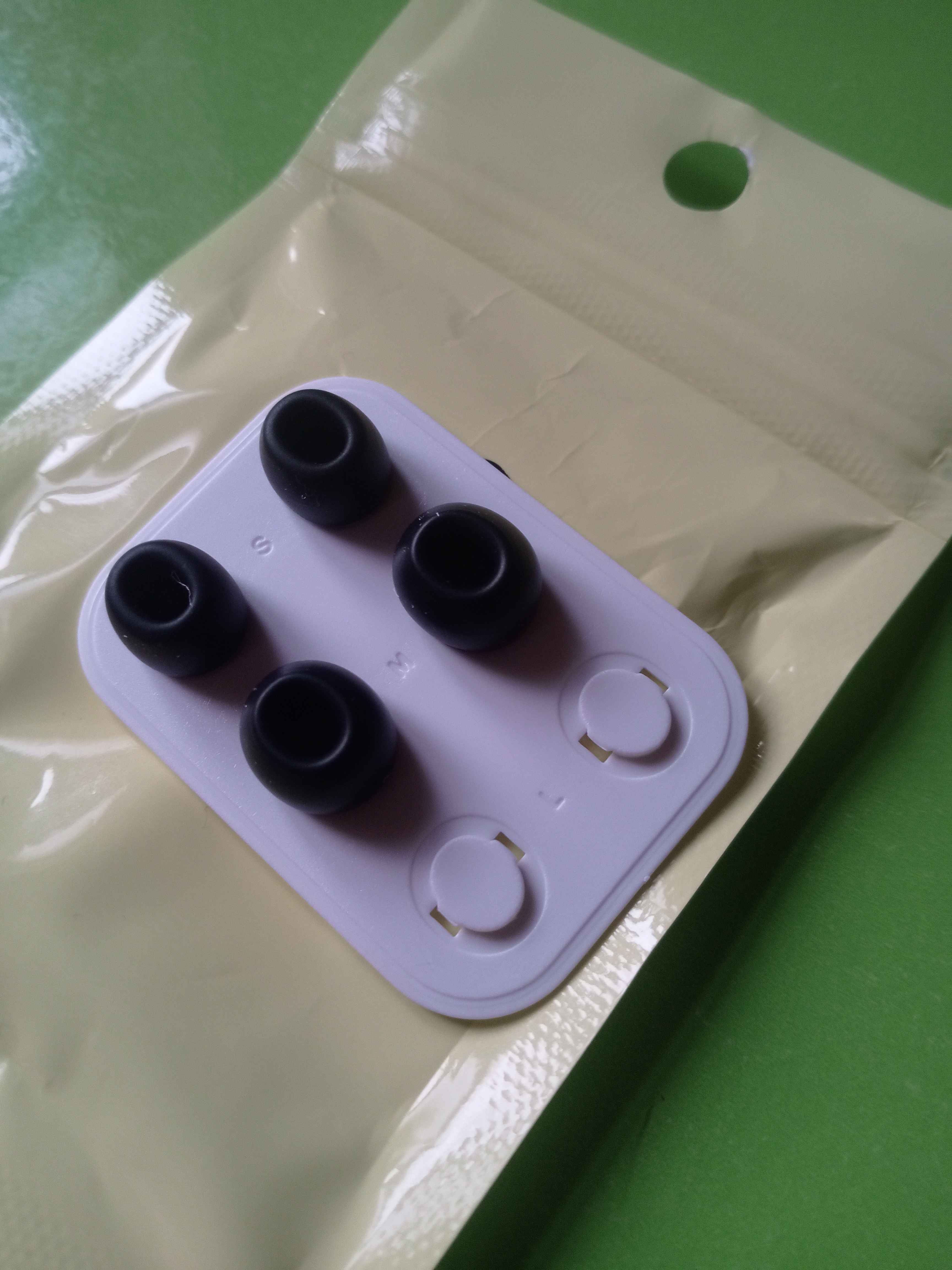 Pods Pro va Pro2 uchun qora quloqchin yostiqchalari, 6 dona to‘plam, S, M, L