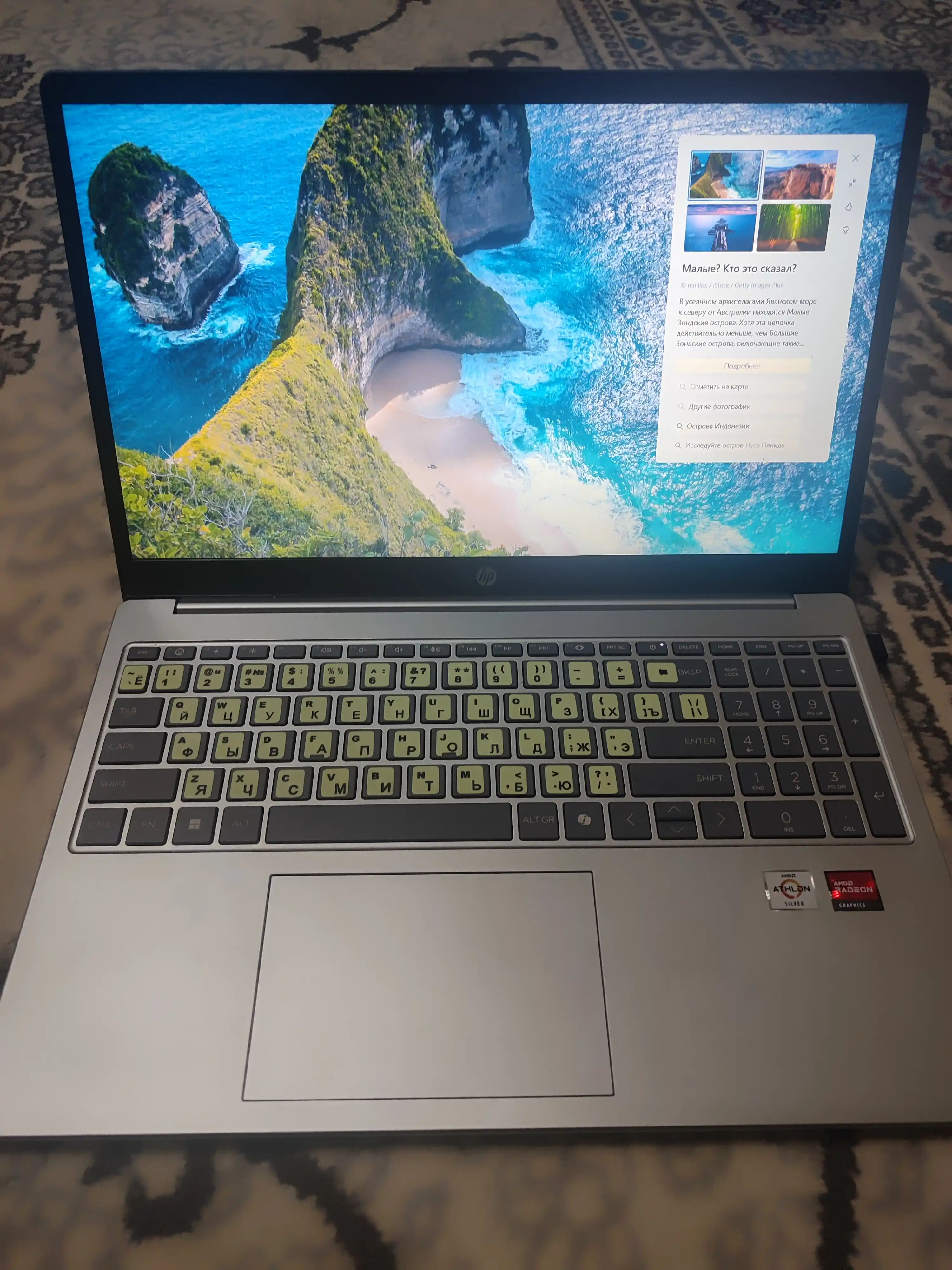 Noutbuk HP AMD ATHLON 7120 DDR5 8GB 256GB 15.6" FHD SILVER WINDOWS 11