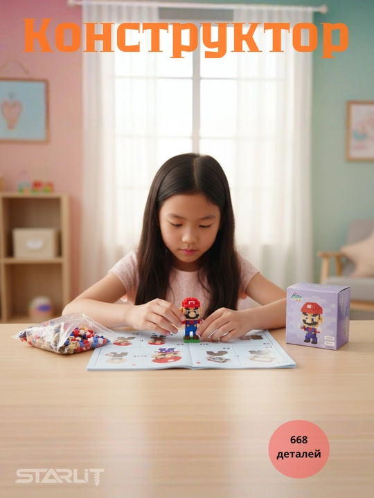 3D LEGO конструктор, мини -для детей и взрослых