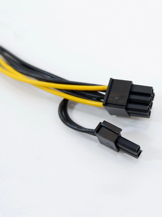 Кабель питания видеокарт, переходник SATA, 6+2 pin, 15 Pin - 6+2 Pin, 0.2 м