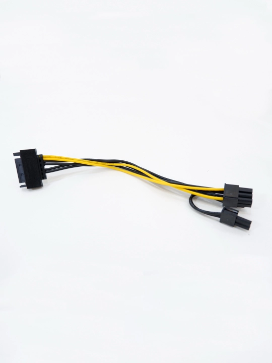 Кабель питания видеокарт, переходник SATA, 6+2 pin, 15 Pin - 6+2 Pin, 0.2 м
