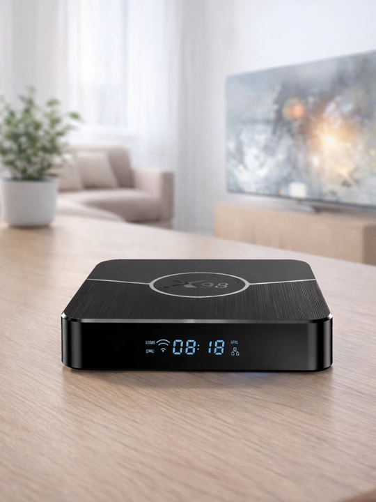 X98 Plus smart TV pristavkasi (2/16GB, 4/32GB, 4/64GB) mikrodastur va sovg‘a bilan - 