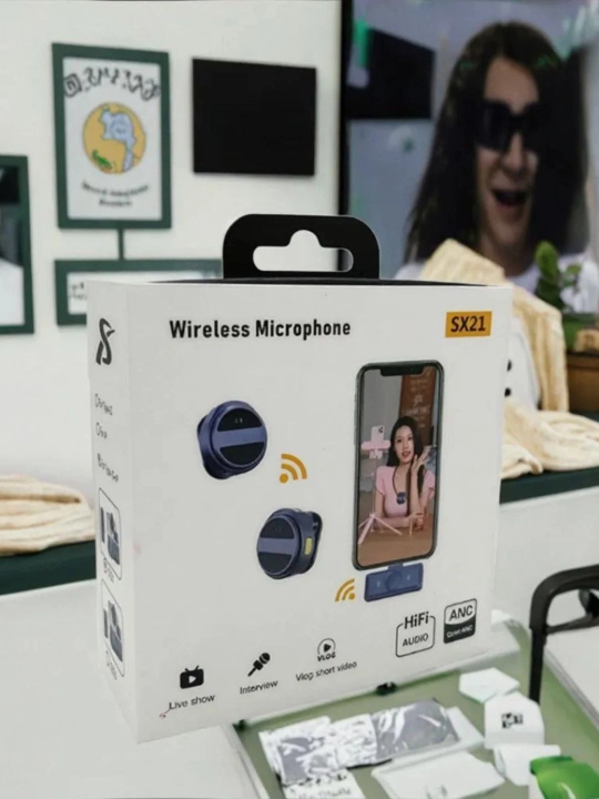 Simsiz petlichka mikrofon telefon uchun, iPhone va Android uchun, AAA