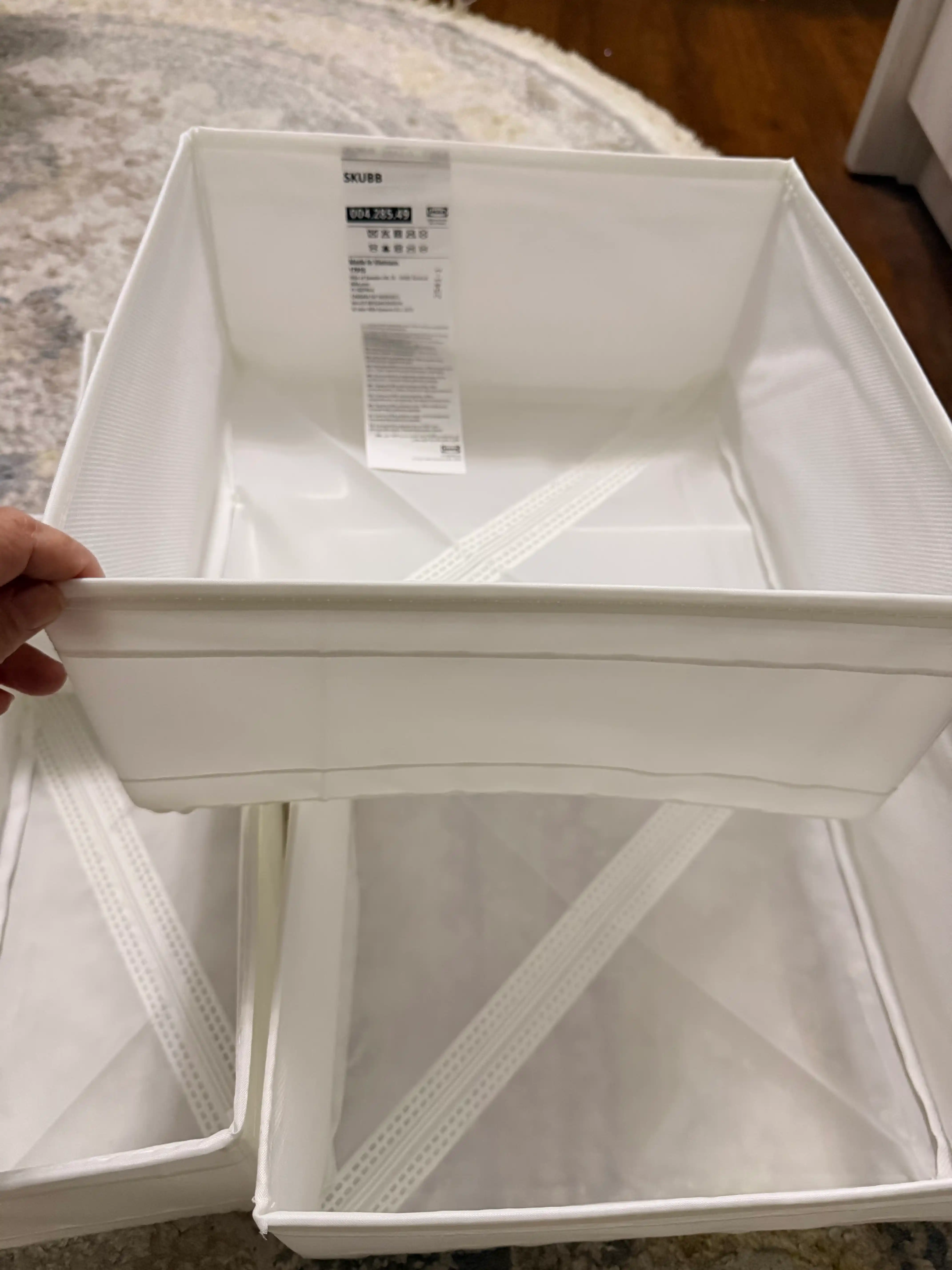 Набор 6 коробок органайзеров IKEA SKUBB, для хранения одежды, нижнего белья, носков