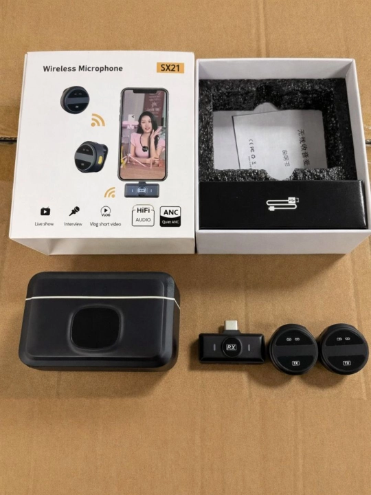 Simsiz petlichka mikrofon telefon uchun, iPhone va Android uchun, AAA