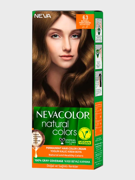 Sochlar uchun krem bo'yoq NEVACOLOR Natural Colors Creme, ton 6-3 NUGA 110ML