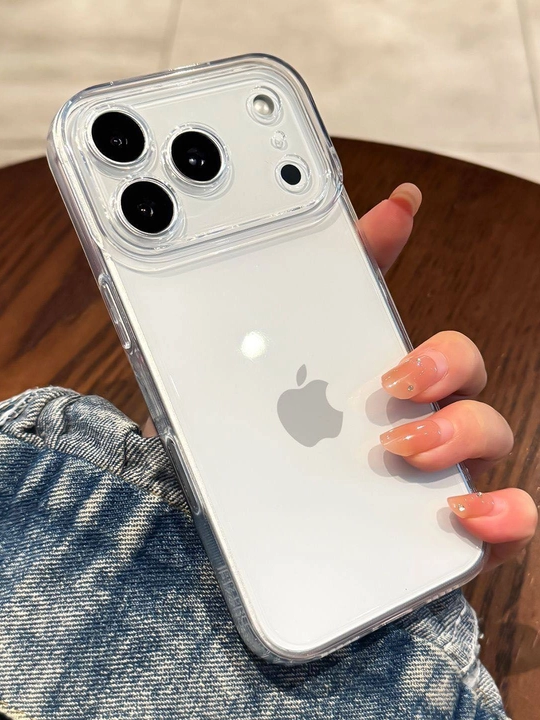 Чехол iPhone XS, XR, 11, 12, 13, 14, 15, 16 Pro, Max, прозрачный, пластик