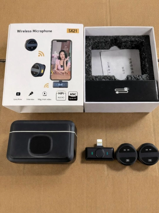Simsiz petlichka mikrofon telefon uchun, iPhone va Android uchun, AAA