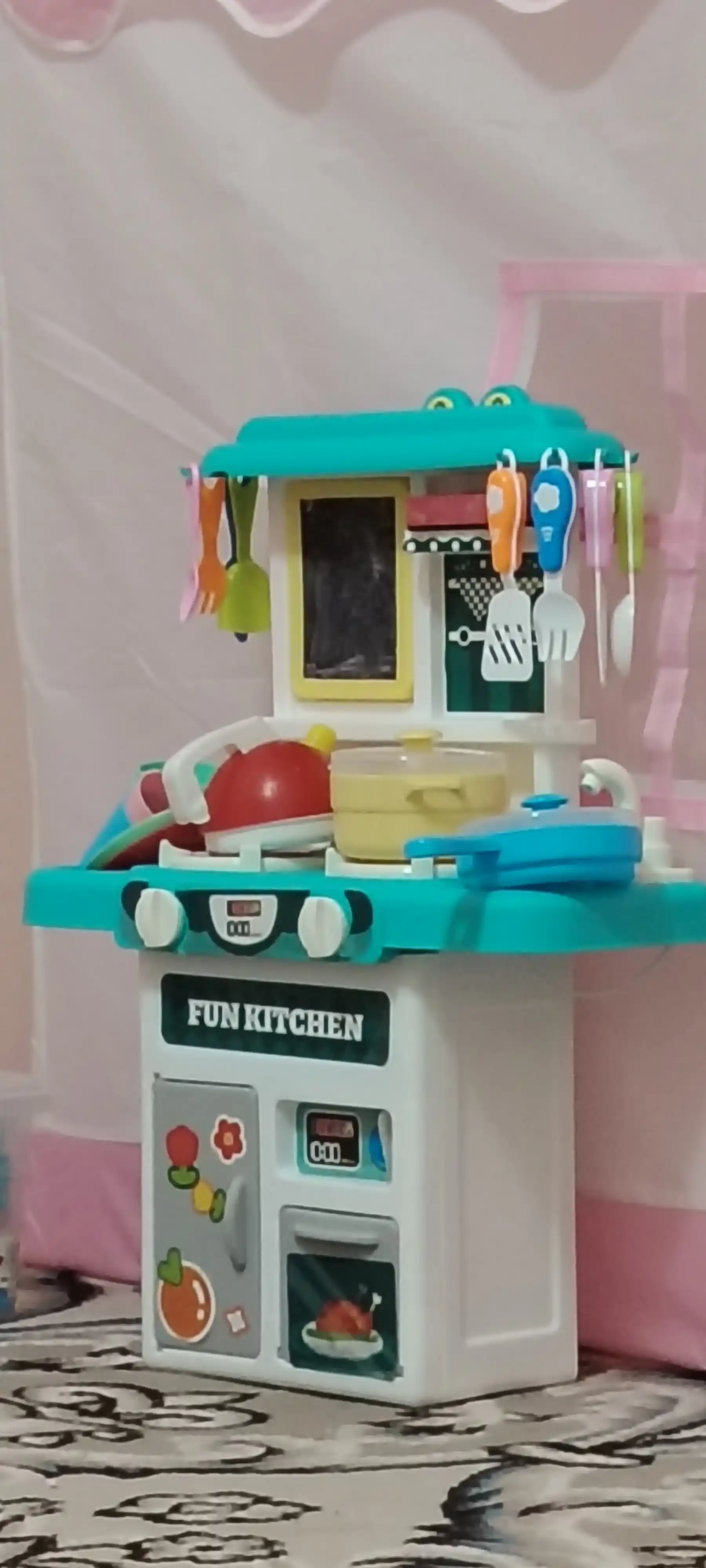 Детская игрушечная кухня, игровой набор с водой, паром, звуком или без них, набор посуды