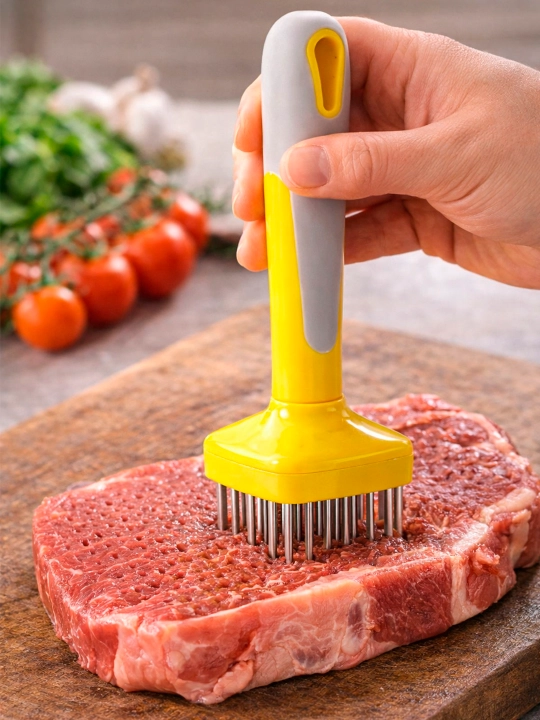 Zanglamaydigan po‘latdan tayyorlangan go‘sht uchun tenderayzer, gril va steyk yumshatgich - 