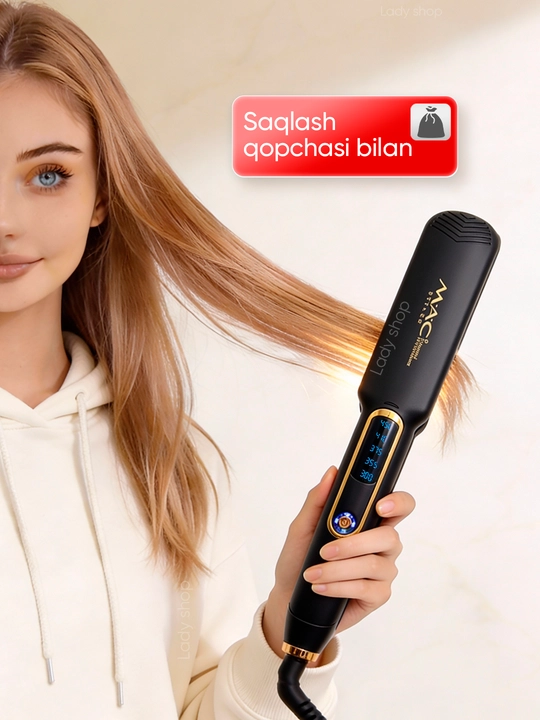Выпрямитель MAC Styler, профессиональный, титановые пластины, LED-дисплей, стайлер волос