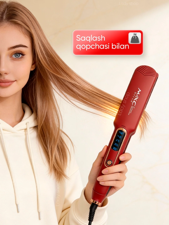 Выпрямитель MAC Styler, профессиональный, титановые пластины, LED-дисплей, стайлер волос