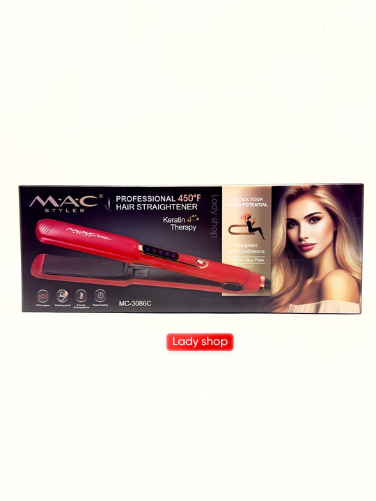 Выпрямитель MAC Styler, профессиональный, титановые пластины, LED-дисплей, стайлер волос