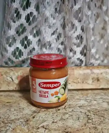 Пюре Semper Четыре овоща 5м+ 100 гр