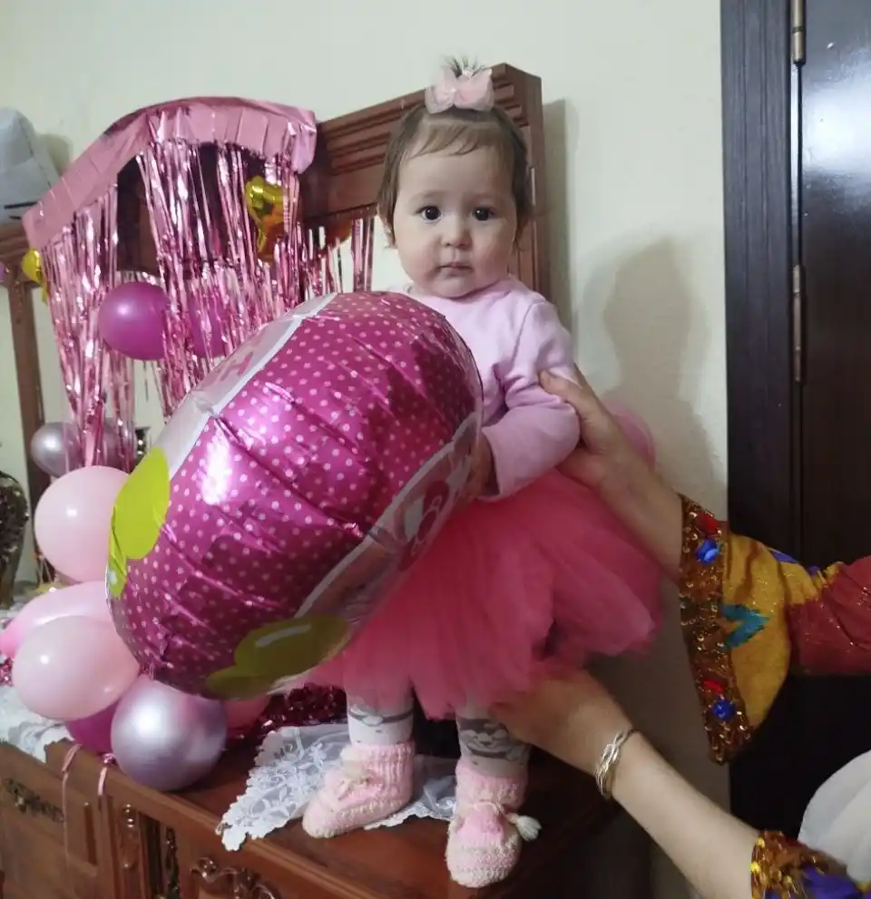 9 oylik-3 yoshli qizlar yubkasi  Minnie pomponli va applikatsiyali Fatin bolalar yubkasi