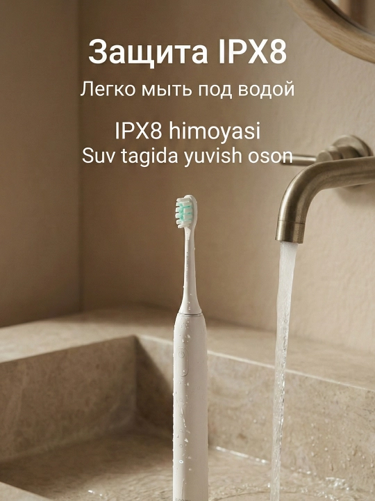 Электрическая зубная щетка Xiaomi Smart Electric Toothbrush T501 белая, 150 дней работы