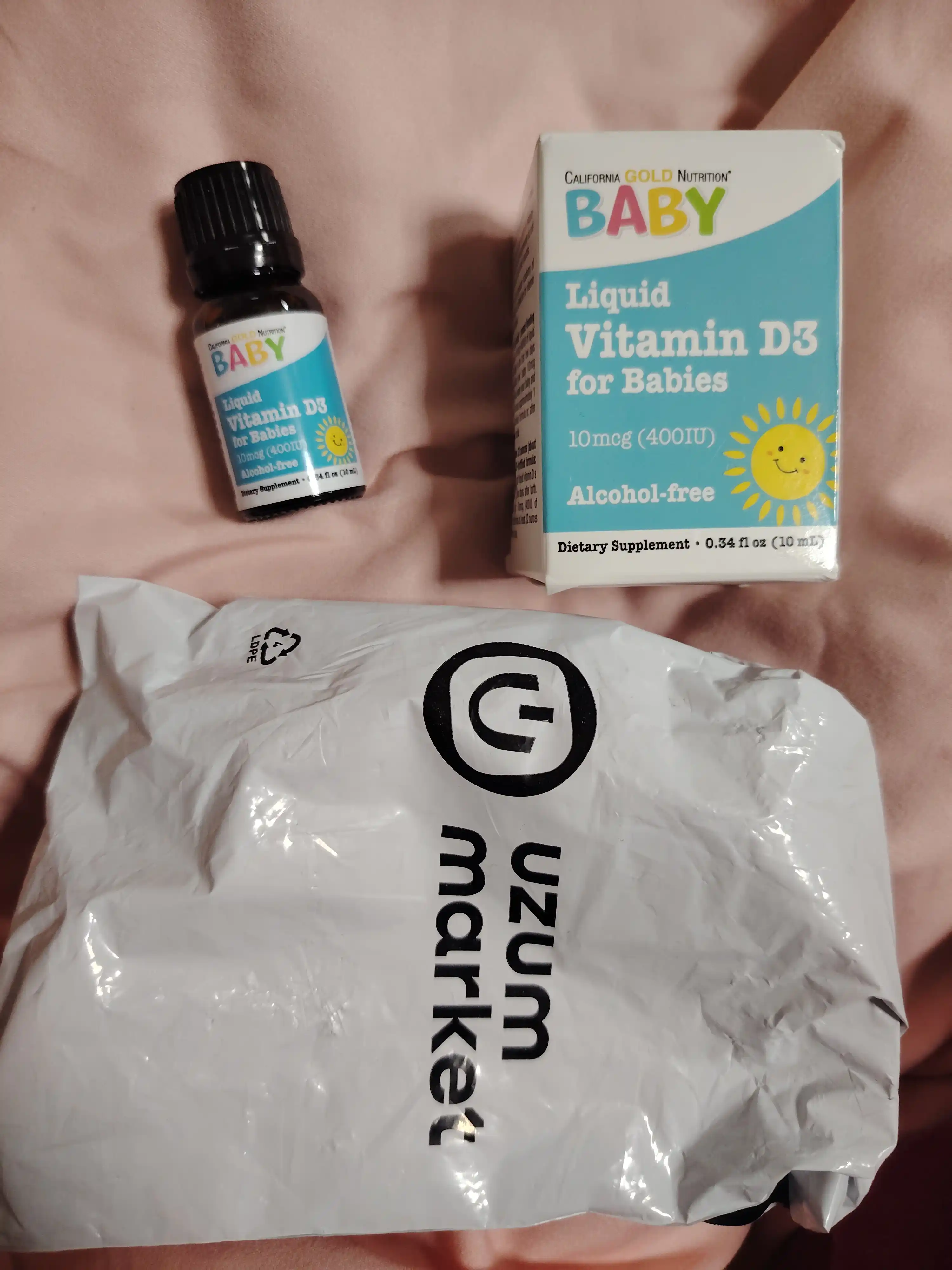 Жидкий витамин Д3 для детей California Gold Nutrition, Baby D3, 400 МЕ, 10 мл